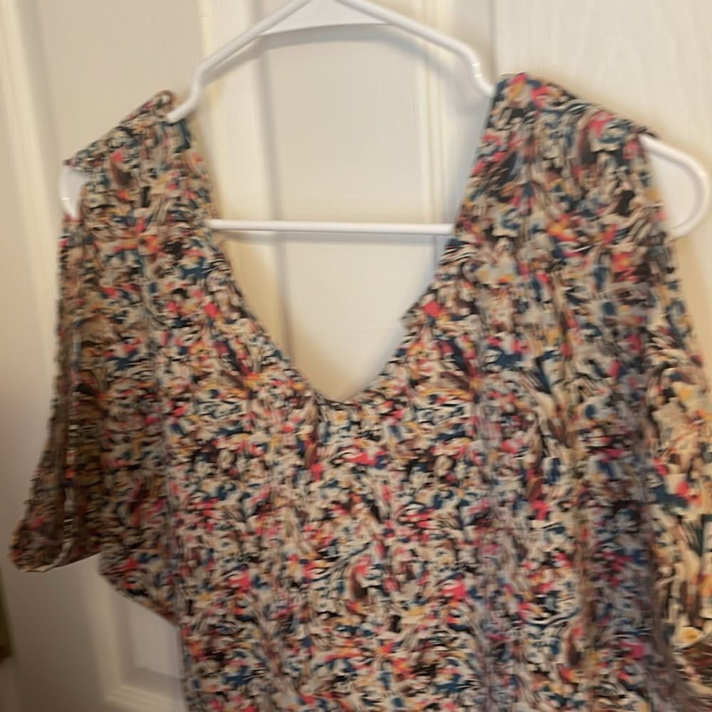 BCBGeneration Mini Dress Multicolored open back pockets size 6 EUC - Picture 3 of 11
